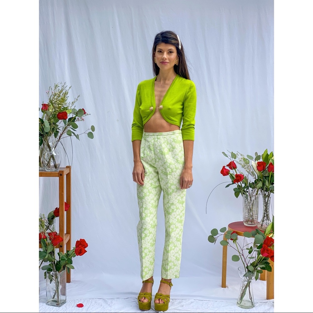 Vintage Carlisle high waisted brocade trousers